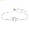 Vòng, lắc tay SWAROVSKI Una Angelic bracelet Round cut, White, Rhodium plated - SKU: 5636266