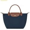 Túi Xách LongChamp Le Pliage Original Size S Handbag Navy - Recycled canvas