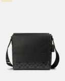  Túi Đeo Chéo Coach Houston Map Bag In Signature Canvas Màu đen 