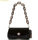  Túi Đeo Vai Coach Wavy Crinkled Patent Coachtopia Black 