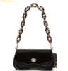 Túi Đeo Vai Coach Wavy Crinkled Patent Coachtopia Black