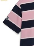  Áo Polo MLB Varsity Stripe Overfit Collar T-Shirt Boston Red Sox 3APQV0253-43PKM Màu Hồng Đen 