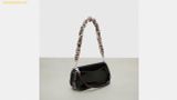  Túi Đeo Vai Coach Wavy Crinkled Patent Coachtopia Black 