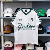  Áo Phông New Era Jersey Cỏ Tim Màu Trắng / Đen / Hồng 