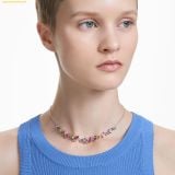  Dây cổ, dây chuyền Swarovski Gema necklace Mixed cuts, Multicolored, Rhodium plated 