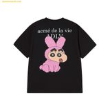  Áo Phông ADLV Fuzzy Rabbit Shinchan Short Sleeve T-Shirt Màu Đen 