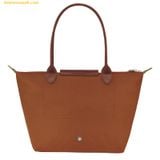 Túi Xách LongChamp Le Pliage Green M Tote Bag Cognac - Recycled Canvas 