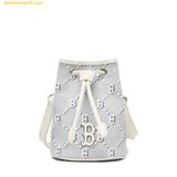  Túi Đeo Chéo MLB Dia Monogram Jacquard Mini Bucket Bag Boston Red Sox Grey 3ABMS022N-43GRS 