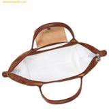  Túi Xách LongChamp Le Pliage Green M Tote Bag Cognac - Recycled Canvas 