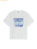  Áo Phông MLB Summer Letter Graphic Overfit Short Sleeve T-Shirt New York Yankees 3ATSX0553-50WHS Trắng 