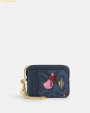  Ví Thẻ Coach Zip Card Case In Signature Canvas With Cherry Print 