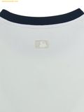  Áo Crop MLB Women's Ringer Slim Crop Short Sleeve T-Shirt New York Yankees 3FTSB6953-50WHS - Màu Trắng 