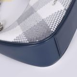  Túi Đeo Vai Michael Kors MK Cora Medium Sequin Check Zip Pochette with Strap Navy 