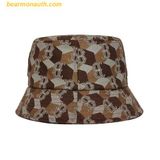  Mũ Bucket MLB Cube Monogram Bucket Hat New York Yankees - Màu Nâu Đậm 3AHTM212N-43BRD 