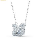  Dây cổ, dây chuyền SWAROVSKI Dancing Swan necklace Swan, White, Rhodium plated - 5514421 