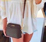  Túi Đeo Chéo Michael Kors MK Women Lady Crossbody Shoulder Purse Vanilla 