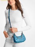  Túi Xách Michael Kors MK Cora Extra-Small Quilted Shoulder Bag Màu Xanh 
