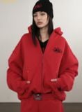 Áo Hoodie Zip Bad Blood Mystic Capsule Hooded Zip-Up (Fleece) Red w-hde24-061 Màu Đỏ 