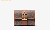  Ví Gập Michael Kors MK Colby Small Empire Signature Logo Tri-Fold Wallet Màu Nâu 