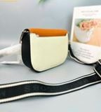  Túi Đeo Chéo Marc Jacobs The Turn Lock Logo Leather Crossbody Mini Bag Màu Cam Phối Trắng 