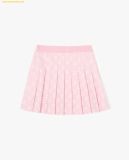  Chân váy xếp ly MLB Classic Monogram Skirts 3FSKM0143 hồng 