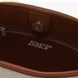  Túi Đeo Chéo Nữ Stretch Angels Weekly Bucket Bag Màu Trắng Viền Nâu 