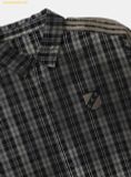  Áo Sơ Mi Bad Blood Vintage Billy Check Shirt Large Fit - Black - SKU: w-tee25-026 