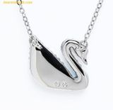  Dây cổ, dây chuyền SWAROVSKI Iconic Swan pendant Swan, Blue, Rhodium plated 
