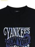  Áo Phông MLB Summer Letter Graphic Overfit Short Sleeve T-Shirt New York Yankees 3ATSX0553-50BKS Đen 