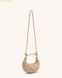  Túi Cầm Tay JW PEI Orla Weave Handbag Màu Nude da 