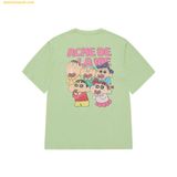  Áo Phông ADLV Crayon Shinchan And Friends Short Sleeve T-Shirt Màu Xanh 