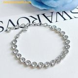  Vòng Tay, Lắc Tay Swarovski Imber Tennis bracelet Round cut, White, Rhodium plated 5682666 