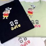  Áo Phông ADLV Crayon Shinchan And Friends Short Sleeve T-Shirt Màu Xanh 