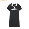 Dầm Polo Nữ MLB Varsity Lettering Pique One-Piece New York Yankees 3FOPV0143-50BKS Đen XS