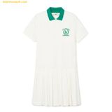  Đầm Polo MLB Classic Sports Tennis Short Sleeve LA Dodgers Dress - 3FOPV0443-07CRS Màu Trắng Kem 