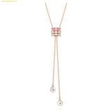  Dây đeo cổ, dây chuyền Swarovski Connexus Y pendant Mixed cuts, Love is around, Pink, Rose gold-tone plated 5690044 