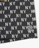  Quần short MLB unisex ống rộng lưng thun Classic Monogram Màu Đen 3ASMM0343 