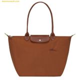  Túi Xách LongChamp Le Pliage Green L Tote Bag Cognac - Recycled Canvas 