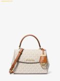  Túi Xách Michael Kors MK Ava Extra-Small Saffiano Leather Crossbody - Màu Trắng Logo 