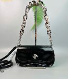  Túi Đeo Vai Coach Wavy Crinkled Patent Coachtopia Black 