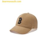  Mũ Lưỡi Trai MLB Basic Wool Structure Ball Cap BOS LCamel Nâu 3ACPWC246 