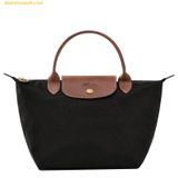  Túi Xách LongChamp Le Pliage Original Size S Handbag Black - Recycled Canvas 
