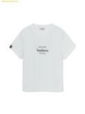 Áo Phông MLB Women's Varsity Logo Comfortable Fit Short Sleeve T-Shirt New York Yankees 3FTSV0253-50BKS Màu Trắng 