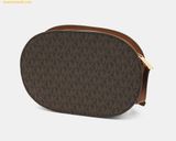  Túi Đeo Chéo Michael Kors MK Jet Set Travel Medium Signature Logo Crossbody Bag Màu Nâu Logo 