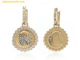  Bông Tai, Khuyên Tai Swarovski Vintage Swan Gold-Tone Crystal Earrings 