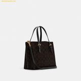  Túi Tote Coach Mollie Tote 25 In Signature Canvas - Nâu Logo 