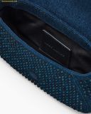  Túi Đeo Vai Marc Jacobs The Crystal Denim Clover Shoulder Bag 