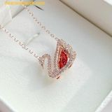  Dây cổ, dây chuyền SWAROVSKI Dancing Swan Necklace Swan, Red, Rose Gold-Tone Plated 