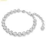  Vòng Tay, Lắc Tay Swarovski Imber Tennis bracelet Round cut, White, Rhodium plated 5682666 