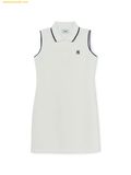  Đầm Polo MLB Women's Varsity Slim Fit Cara Nashi One Piece New York Yankees 3FOPV0353-50IVS - Trắng 
